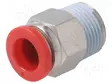 PUSERRUSLIITIN - SUORA - PBT - RUUVIKIERRE: BSP 3/8" - Liittimet ja johdot pneumatiikkaan - C01251038 - 1