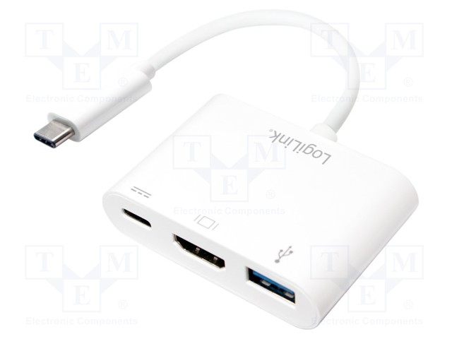 ADAPTERI - USB 3.0 - 140MM - VALKOINEN - STANDARDI: POWER DELIVERY - USB kaapelit ja adapterit - UA0258 - 1