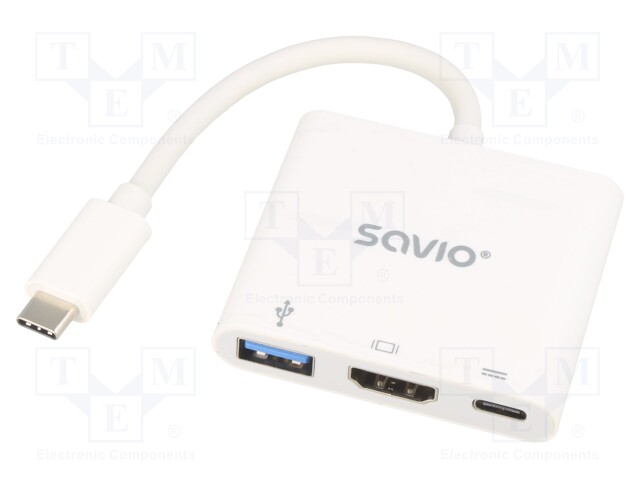 ADAPTERI - USB 3.0 - 5GBPS - STANDARDI: POWER DELIVERY - USB kaapelit ja adapterit - SAVAK-48 - 1