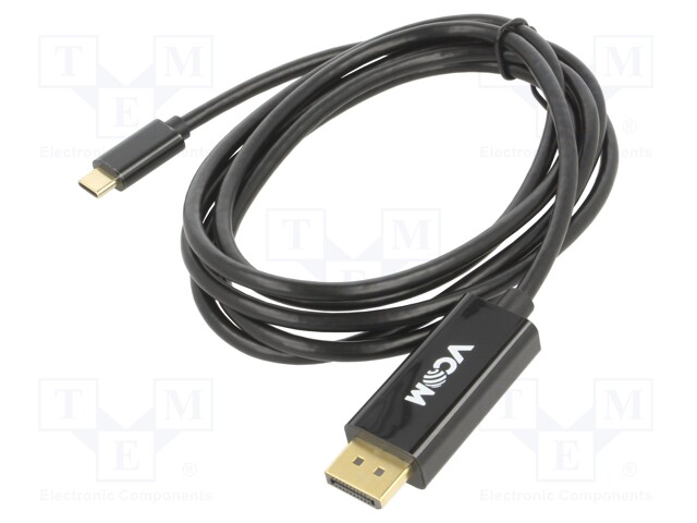 ADAPTERI - USB 3.1 - DISPLAYPORT-PISTOKE,USB C PISTOKE - KULLATTU - USB kaapelit ja adapterit - CU422C-1.8 - 1