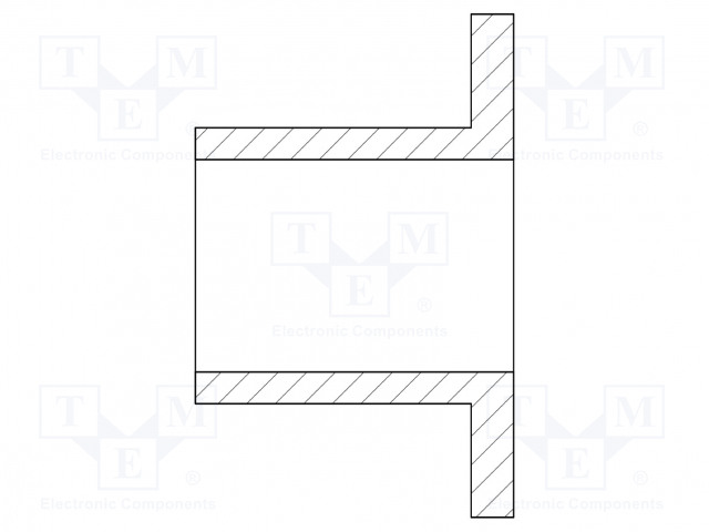 ALUSLEVY - PYÖREÄ - D=6,6MM - H=19,05MM - POLYAMIDI - LAIPPA- - Aluslevyt ja prikat - KEYS3058 - 1