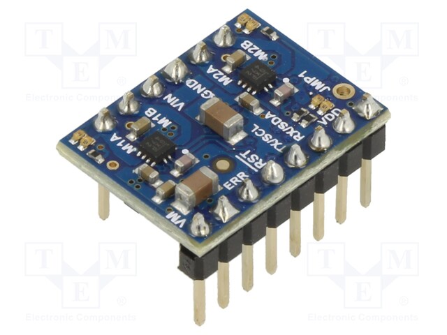 DC-MOOTTORIN OHJAIN - MOTORON - I2C - IJATK.LÄHTÖV.KANAV: 1,6A - CH: 2 - Moottoreiden moduuliajurit - POLOLU-5078 - 1