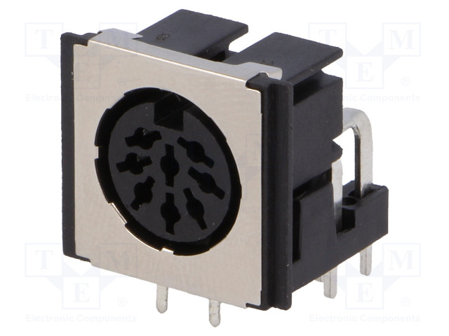 LIITIN: DIN - N LIITINAARAS - SUOJATTU - PIN: 8 - 270° - THT - DIN liittimet - FM6728 - 1