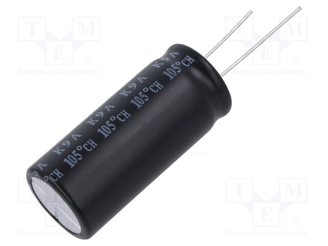 ELEKTROLYYTTIKONDENSAATTORI - THT - 470UF - 200VDC - Elektrolyyttikondensaattorit - pysty - KM470200-18 - 1