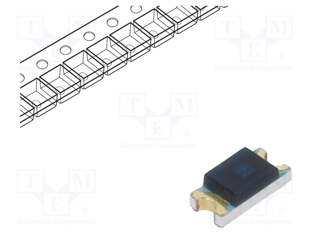 FOTOTRANSISTORI - 1206 - SMD - KOOT: 3,2X1,5X1,1MM - ?P MAX: 940NM - 30V - Fototransistorit - PT15-21BTR8 - 1