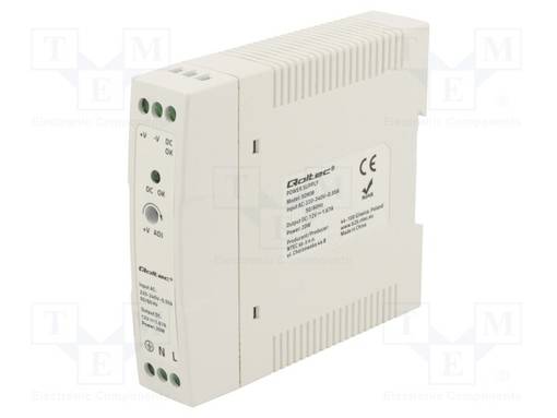 VIRTALÄHDE: IMPULSSI - DIN-KISKOLLE - 20W - 12VDC - 1,67A - 220÷240VAC - DIN-kisko virtalähteet - QOLTEC-50908 - 1