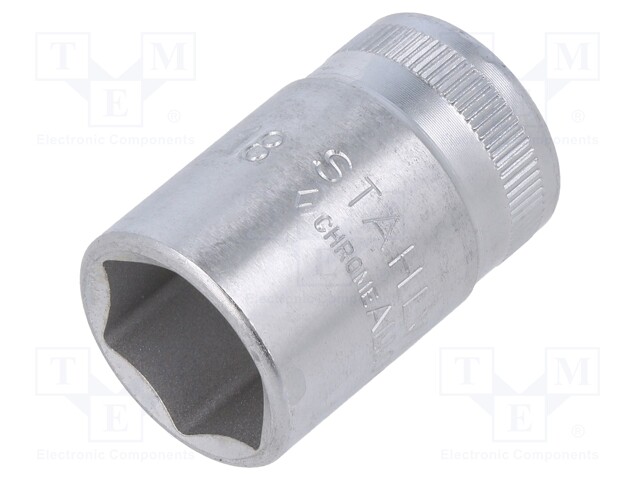 HYLSY - 6-KULMA,HYLSY-HEX 18MM - 1/2" - 38MM - KROMATTU TERÄS - Hylsyavaimet - ST-3030018 - 1
