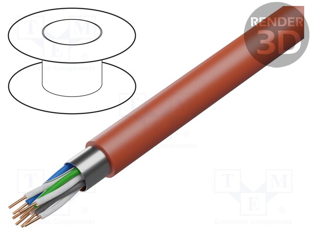 JOHTO: OHJAUSJOHTO - YNTKSYEKW - 4X2X0,8MM - ERISTYS: PVC - LANKA: CU - Tulen kestävät kaapelit - YNTKSYEKW-4X2X0.8 - 1