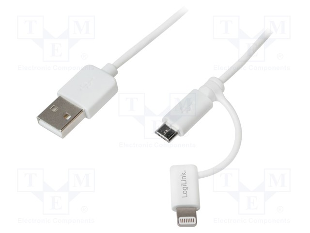 KAAPELI - HIGH SPEED - 1M - VALKOINEN - USB kaapelit ja adapterit - CU0118 - 1