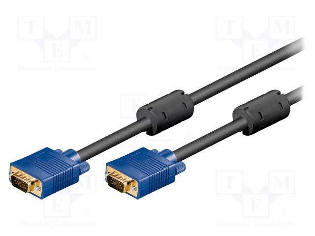 KAAPELI - D-SUB 15PIN HD-PISTOKE,MOLEMMIN PUOLIN - MUSTA - 1,8M - HDMI, DVI, DisplayPort johdot - VGAM-018 - 1