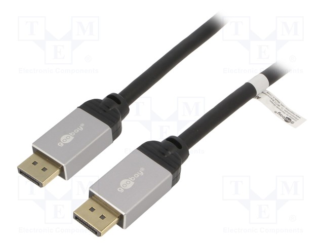 KAAPELI - DISPLAYPORT-PISTOKE,MOLEMMIN PUOLIN - PVC - 4K,UHD 2160P - HDMI, DVI, DisplayPort johdot - GOOBAY-PLUS-72188 - 1