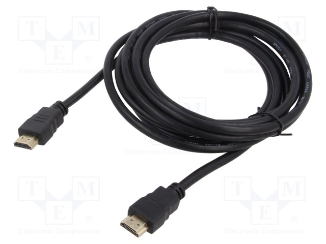 KAAPELI - HDMI-PISTOKE,MOLEMMIN PUOLIN - HDMI 1.4 - PIT: 5M - MUSTA - HDMI, DVI, DisplayPort johdot - SAVKABELCL-08 - 1