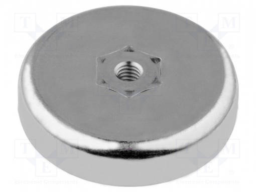 KESTOMAGNEETTI - KOVA FERRIITTI - 180N - Ø: 50MM - H: 10MM - TERÄS - Teollisuus magneetit - GN50.4-HF-50-M8 - 1