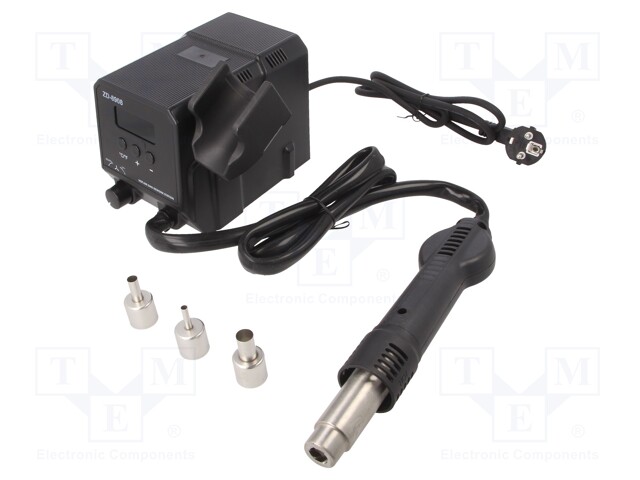 ASEMA: KUUMAILMA-DIGITAALI,PAINIKKEIDEN KANSSA - 300W - Kuumailma-asemat - ZD-8908 - 1