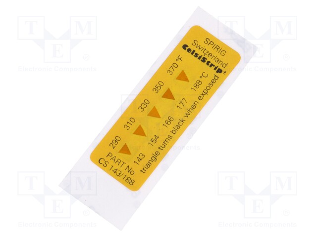 LÄMPÖTILAOSOITIN - 143°C,154°C,166°C,177°C,188°C - °C,°F - 15X45MM - Lämpötilaosoittimet - CS-143188 - 1