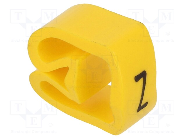 MERKIT - MERKINTÄ: Z - 8÷16MM - PVC - KELTAINEN - -30÷80°C - CLI C - W: 11MM - Kaapeleiden merkintä - WM-0253411698 - 1