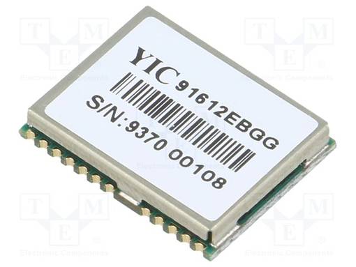 MODUULI: GPS/QZSS - ±2M - GPS - -167DBM - 2,7÷3,6VDC - 9,6KBPS - 10HZ - GNSS (GPS) moduulit - YIC91612EBGG-U8 - 1