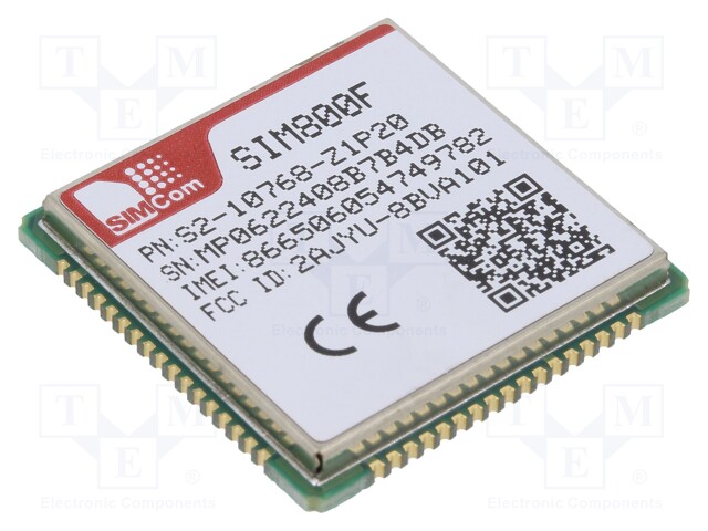 MODUULI: GSM - 2G - 85600BPS - 68PAD SMT - SMD - 24X23X3MM - M2M (GPRS/HSPA/LTE) moduulit - SIM800F32-10768 - 1