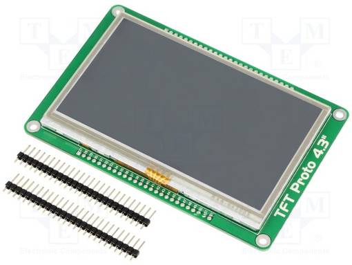 TFT NÄYTTÖ - 4,3" - 480X272 - LIITÄNTÄ: I2C,PARALLEL - TFT-näytöt - MIKROE-1678 - 1