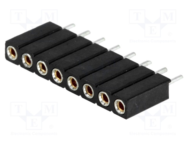 PIIKKIRIMALIITIN - N LIITINAARAS - PIN: 8 - THT - SUORA - 2,54MM - 1X8 - Piikkirimaliittimet - ZL307-1X8 - 1