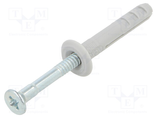 PLASTIC ANCHOR - WITH SCREW - 5X30 - ZINC-PLATED STEEL - N - 100PCS. - Ruuvit - muut - FISCHER-50338 - 1