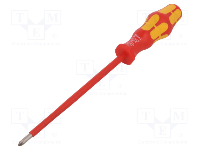 SCREWDRIVER: INSULATED - POZIDRIV® - PZ1 - BLADE LENGTH: 150MM - 1KVAC - Ruuvimeisselit ja sarjat - WERA.1165PZ1248 - 1