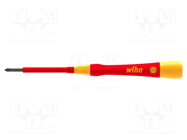 SCREWDRIVER: INSULATED - PRECISION - PHILLIPS - PH0 - 1KVAC - Ruuvimeisselit ja sarjat - WIHA.42378 - 1