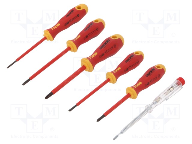 SCREWDRIVER: INSULATED-SET - INSULATED - PHILLIPS,SLOT - ERGONIC® - Ruuvimeisselit ja sarjat - FL41396398 - 1
