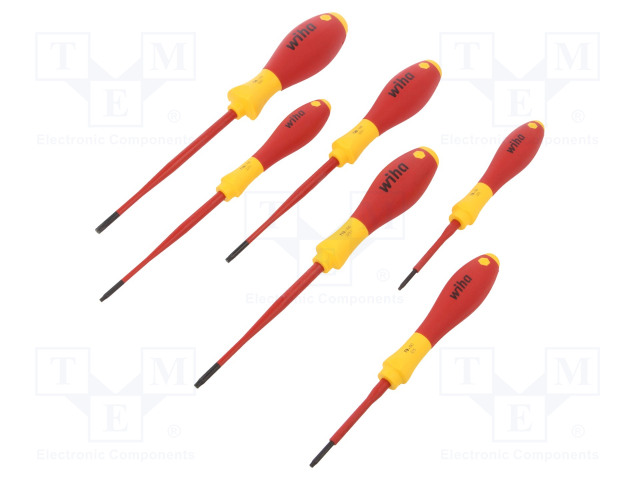 SCREWDRIVER: INSULATED-SET - INSULATED,SLIM - TORX® - 1KVAC - 6PCS. - Ruuvimeisselit ja sarjat - WIHA.36558 - 1