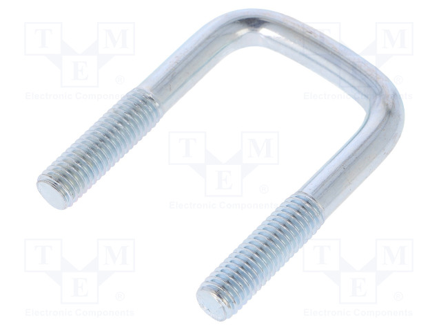 U PULTTI - C - 1,25 - TERÄS - SINKKI - KIERTEEN PIT: 25MM - H: 58MM - Ruuvit - konekierre - D-CBTC.8.28.58 - 1