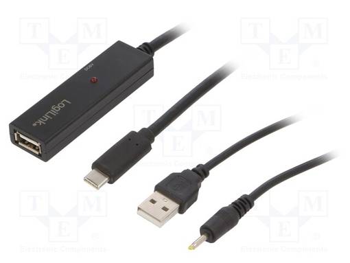 USB-TOISTIN - USB 2.0 - USB A RASIA,USB C PISTOKE MUSTA - USB kaapelit ja adapterit - UA0328 - 1