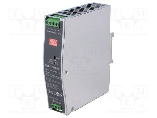 DC/DC MUUNNIN - 120W - TULOJÄNNITE 67,2÷154VDC - LÄHTÖJÄNNITE 48VDC - ILÄH: 2,5A - DC/DC muuntimet - DDR-120D-48 - 1