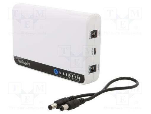 VIRTALÄHDE: ROUTER UPS - 18W - 12V,15V - DC 5,5/2,1 - 141X88X27MM - UPS ja tietokeneen virtalähteet - EG-UPS-DC18 - 1