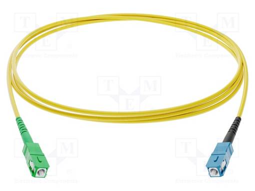 VALOKUITU PATCH-KAAPELI - SC/APC,SC/UPC 9/125UM - KELTAINEN - Patchcordit ja valokuitu-pigtailit - FIBRAIN-PATCH-008 - 1
