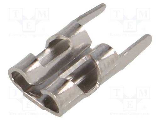 PURISTUSLIITIN - LITTEÄ - 4,8MM - 0,5MM - NAARAS - THT - MESSINKI - TINATTU - SUORA - Juotoskorvat ja kaapeliliittimet - PCB - KEYS3578 - 1