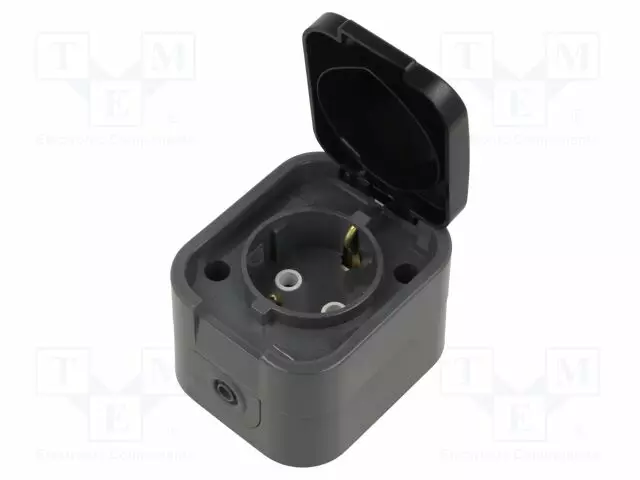 AC LIITIN-PISTORASIA - 2P+PE - 250VAC - 16A - HARMAA - PIN: 3 - AC liittimet ja rungot - ABEX-9001668 - 1