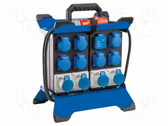 KOJEISTO - 5G2,5MM2 - 3,4M - KUMI - MUSTA - PISTORAS.MÄÄRÄ: 13 - 16A - Jatkojohdot ja -haaroittimet - AS-60938 - 1