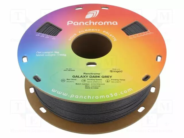 3D FILAMENTTI PLA - 1,75MM - GALAXY DARK GREY - 190÷230°C - 1KG - 3D Filamentit - CA02028 - 1