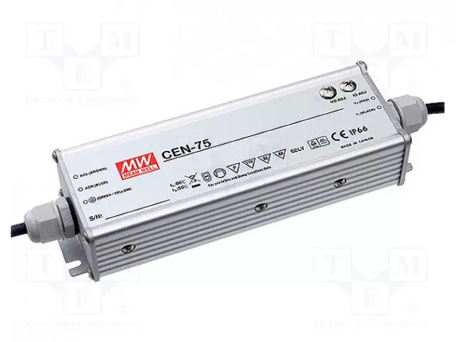 VIRTALÄHDE: IMPULSSI - LED - 75,36W - 48VDC - 1,57A - 90÷295VAC - IP66 - LED teholähteet - CEN-75-48 - 1