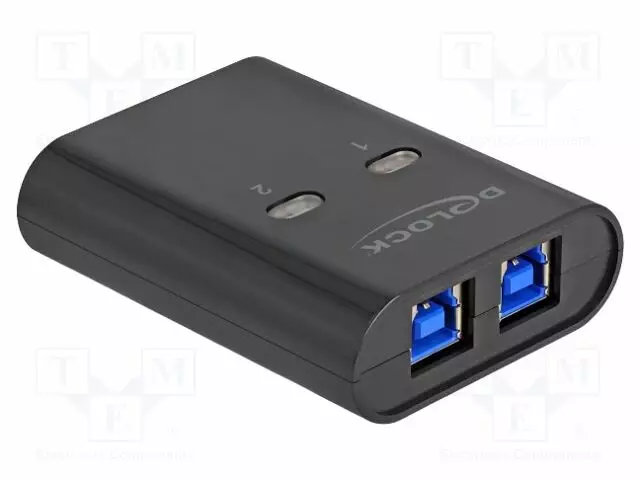 SWITCH - MUSTA - MUOVI - TULO: USB B PISTORASIA X2 - PORTTIEN LUKU: 3 - USB kaapelit ja adapterit - DELOCK-11508 - 1