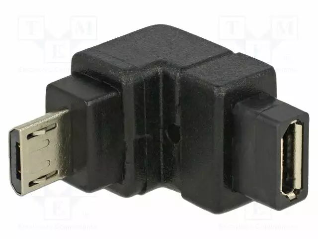 ADAPTERI - USB 2.0 - KULLATTU - LIITTIMEN VÄRI: MUSTA - USB kaapelit ja adapterit - DELOCK-65668 - 1