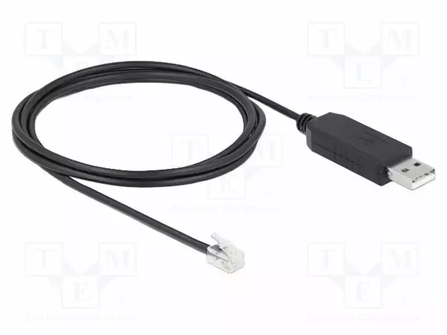 ADAPTERI - RJ10-PISTOKE,USB A PISTOKE - 2M - USB 2.0 - Tietokonekaapelit ja -adapterit - DELOCK-66738 - 1
