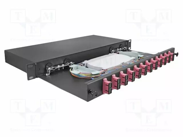 PATCH-VALOKUITUPANEELI - SC DUPLEX - DUPLEX,RACK - MUSTA - RACK 19" - Tietokonetarvikkeet - muut - DELOCK-67008 - 1