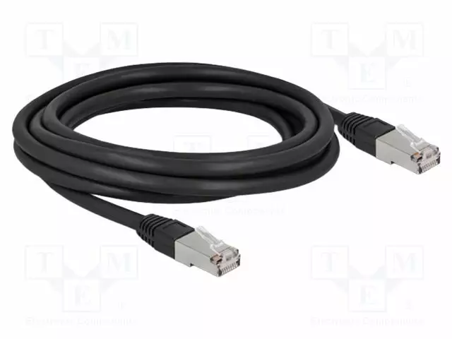 PATCH KAAPELI - S/FTP - CAT: 6A - RJ45-PISTOKE,MOLEMMIN PUOLIN - 3M - PE - RJ45 Ethernet kaapelit - DELOCK-80128 - 1