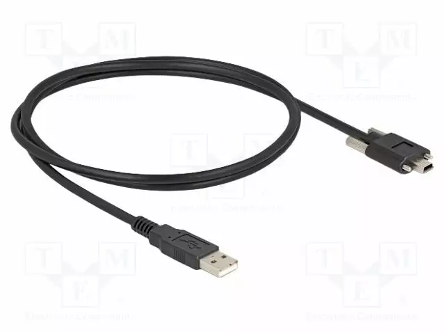 KAAPELI - USB 2.0 - USB A PISTOKE,USB B PIENOISPISTOKE - 1M - MUSTA - USB kaapelit ja adapterit - DELOCK-80478 - 1