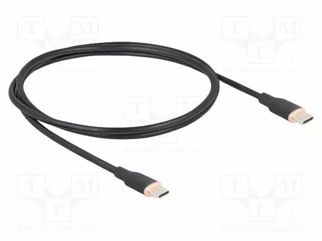KAAPELI - USB 2.0 - USB C PISTOKE,MOLEMMIN PUOLIN - KULLATTU - 1M - USB kaapelit ja adapterit - DELOCK-81238 - 1