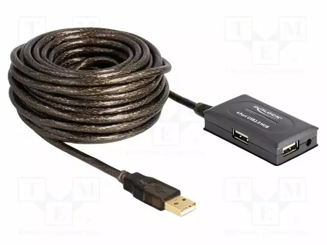 KAAPELI - USB 2.0 MUSTA - 480MBPS - LIITTIMEN VÄRI: MUSTA - USB kaapelit ja adapterit - DELOCK-82748 - 1