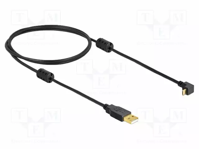 KAAPELI - USB 2.0 - 1M - MUSTA - LIITTIMEN VÄRI: MUSTA - USB kaapelit ja adapterit - DELOCK-83148 - 1