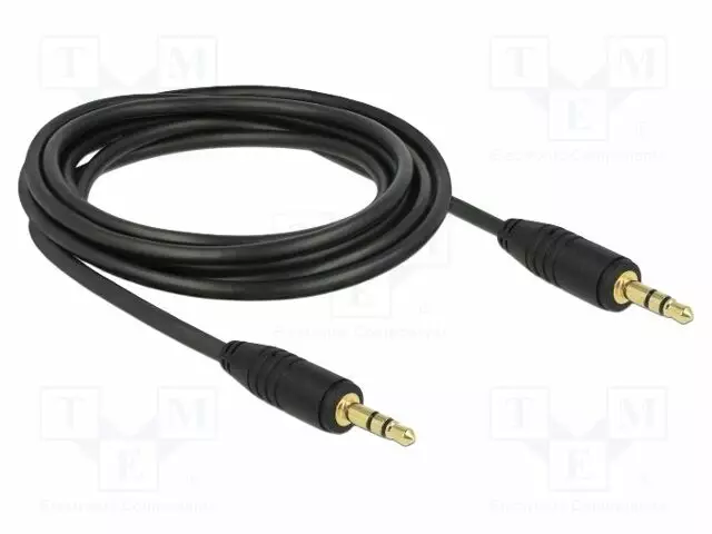 KAAPELI - JACK 3,5MM 3PIN PISTOKE,MOLEMMIN PUOLIN - 3M - MUSTA - Muut audio-videokaapelit - DELOCK-83748 - 1