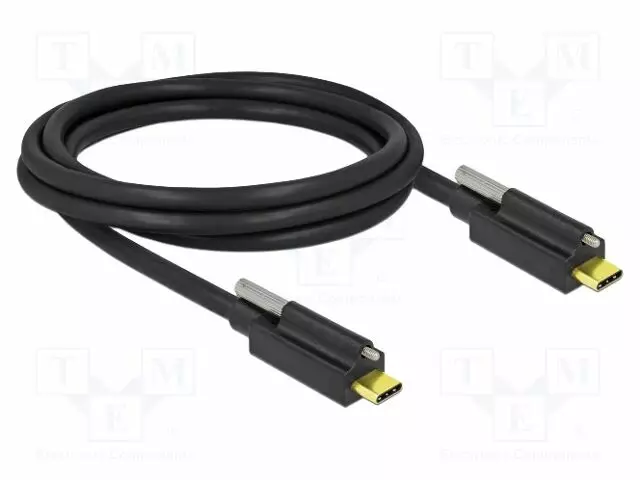 KAAPELI - USB C PISTOKE,MOLEMMIN PUOLIN - 2M - MUSTA - 24AWG,30AWG - USB kaapelit ja adapterit - DELOCK-84138 - 1